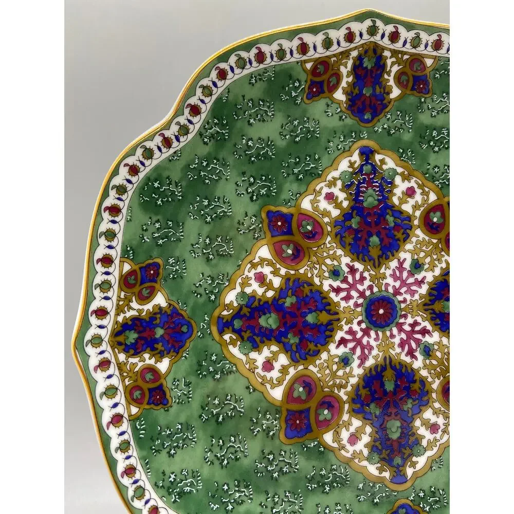Pair Vintage Samarkand Takahashi San Fransisco Hand Decorated Decorative Plates